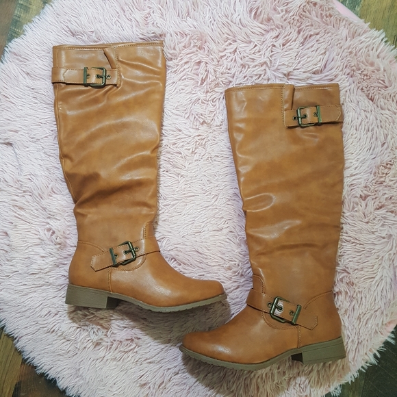 NWOT Riverberry Tan Mid-calf Riding Boots 6 - Picture 4 of 12